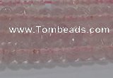 CRQ115 15.5 inches 4*6mm faceted rondelle rose quartz beads