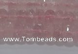 CRQ116 15.5 inches 5*8mm faceted rondelle rose quartz beads