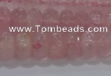 CRQ117 15.5 inches 6*10mm faceted rondelle rose quartz beads