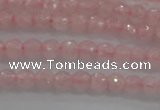 CRQ128 15.5 inches 4mm faceted round natural rose quartz beads