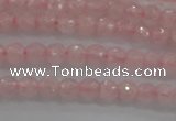 CRQ128 15.5 inches 4mm faceted round natural rose quartz beads