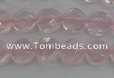 CRQ136 15.5 inches 8mm faceted coin natural rose quartz beads