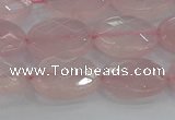 CRQ146 15.5 inches 10*14mm faceted oval natural rose quartz beads