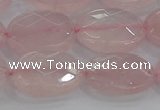 CRQ148 15.5 inches 13*18mm faceted oval natural rose quartz beads