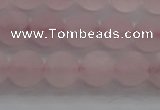 CRQ182 15.5 inches 8mm round matte rose quartz beads wholesale