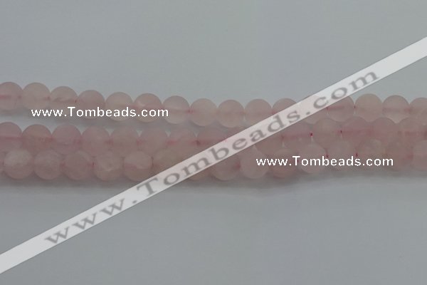 CRQ183 15.5 inches 10mm round matte rose quartz beads wholesale