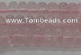 CRQ188 15.5 inches 6*10mm rondelle natural rose quartz beads