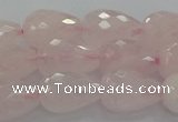 CRQ196 15.5 inches 10*14mm faceted teardrop natural rose quartz beads