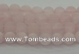 CRQ220 15.5 inches 4mm round matte rose quartz gemstone beads