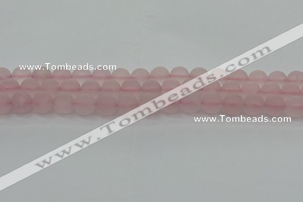 CRQ223 15.5 inches 10mm round matte rose quartz gemstone beads