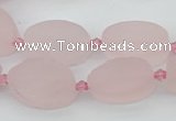 CRQ234 15.5 inches 13*20mm oval rose quartz beads wholesale