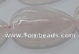 CRQ243 15.5 inches 30*40mm flat teardrop rose quartz beads