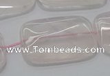 CRQ246 15.5 inches 18*25mm rectangle rose quartz beads wholesale