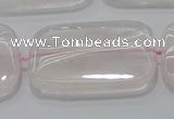 CRQ247 15.5 inches 22*30mm rectangle rose quartz beads wholesale