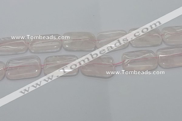 CRQ247 15.5 inches 22*30mm rectangle rose quartz beads wholesale