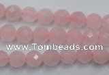 CRQ263 15.5 inches 8mm faceted round rose quartz beads