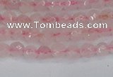 CRQ280 15.5 inches 4mm faceted round rose quartz beads wholesale