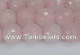 CRQ283 15.5 inches 10mm faceted round rose quartz beads wholesale