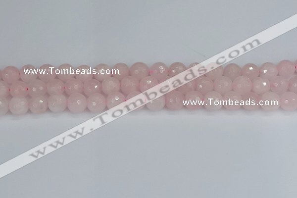 CRQ283 15.5 inches 10mm faceted round rose quartz beads wholesale