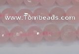 CRQ290 15.5 inches 8mm faceted round rose quartz gemstone beads