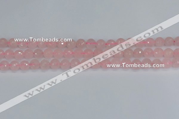CRQ290 15.5 inches 8mm faceted round rose quartz gemstone beads