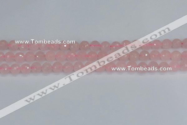 CRQ290 15.5 inches 8mm faceted round rose quartz gemstone beads