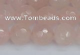 CRQ292 15.5 inches 12mm faceted round rose quartz gemstone beads