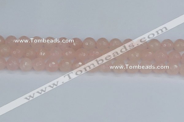 CRQ292 15.5 inches 12mm faceted round rose quartz gemstone beads