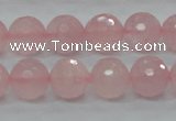 CRQ31 15.5 inches 12mm faceted round natural rose quartz beads