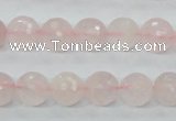 CRQ34 15.5 inches 10mm faceted round natural rose quartz beads