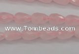 CRQ356 15.5 inches 8*12mm faceted teardrop rose quartz beads