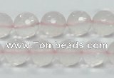 CRQ36 15.5 inches 14mm faceted round natural rose quartz beads