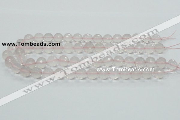 CRQ36 15.5 inches 14mm faceted round natural rose quartz beads