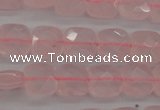 CRQ365 15.5 inches 8*8mm faceted square rose quartz beads