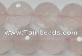 CRQ38 15.5 inches 18mm faceted round natural rose quartz beads