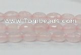 CRQ39 15.5 inches 6*10mm faceted rice natural rose quartz beads