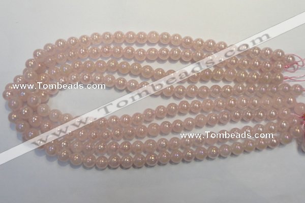 CRQ502 15.5 inches 8mm round AB-color rose quartz beads