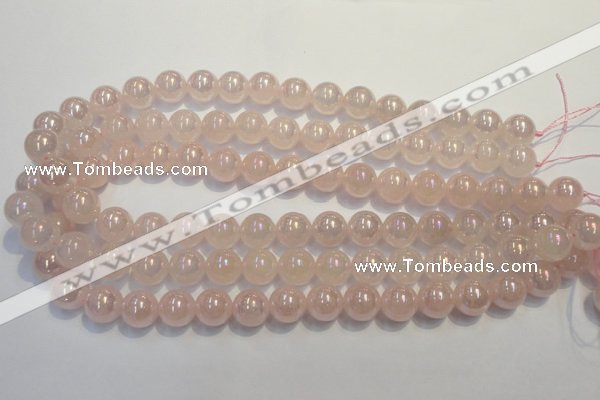 CRQ505 15.5 inches 14mm round AB-color rose quartz beads