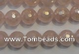 CRQ515 15.5 inches 14mm faceted round AB-color rose quartz beads