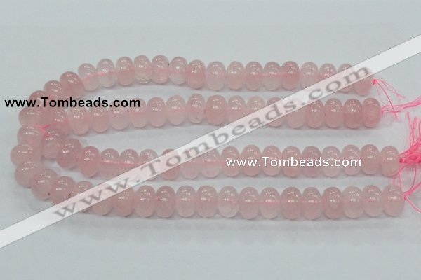 CRQ55 15.5 inches 10*16mm rondelle natural rose quartz beads