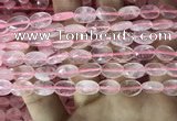 CRQ556 15.5 inches 8*12mm faceted oval rose quartz beads wholesale