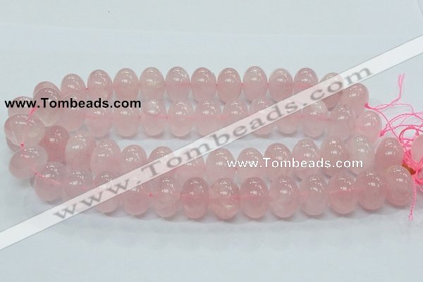 CRQ56 15.5 inches 14*20mm rondelle natural rose quartz beads