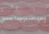 CRQ609 15.5 inches 10*14mm oval rose quartz beads wholesale