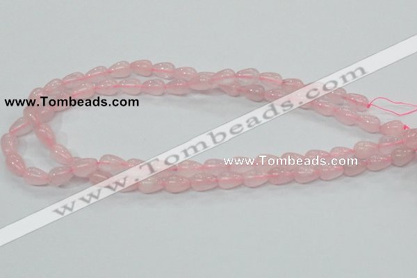 CRQ61 15.5 inches 8*10mm teardrop natural rose quartz beads wholesale