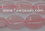 CRQ610 15.5 inches 12*16mm oval rose quartz beads wholesale