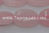 CRQ611 15.5 inches 13*18mm oval rose quartz beads wholesale