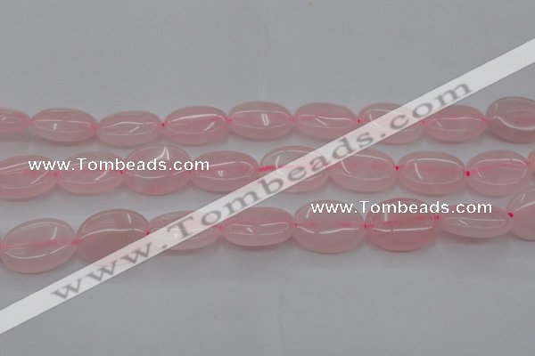 CRQ611 15.5 inches 13*18mm oval rose quartz beads wholesale