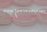 CRQ612 15.5 inches 15*20mm oval rose quartz beads wholesale