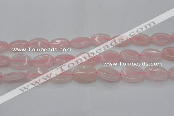 CRQ612 15.5 inches 15*20mm oval rose quartz beads wholesale