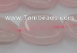 CRQ613 15.5 inches 18*25mm oval rose quartz beads wholesale